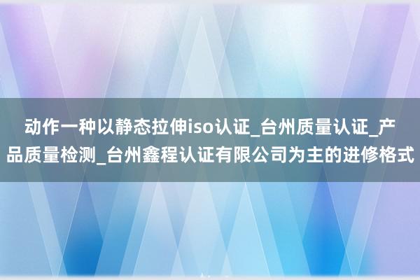 动作一种以静态拉伸iso认证_台州质量认证_产品质量检测_台州鑫程认证有限公司为主的进修格式